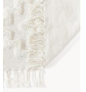 Ručne tkaný bavlnený behúň s reliéfnou štruktúrou Idris