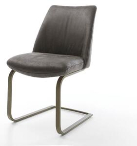 DELIFE Jedálenská stolička Elso-Flex mikrovlákno antracit vintage jedálenská stolička plochý efektový povrch titán vrecková pružina