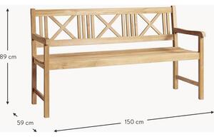 Veľká záhradná lavica z tíkového dreva Rosenborg
