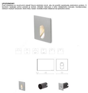 Rendl MEMPHIS SQ | Zápustné štvorcové LED svietidlo do steny