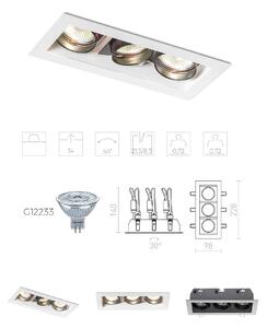 Rendl MONE III | Zápustné výklopné LED svietidlo Farba: Strieborno-sivá