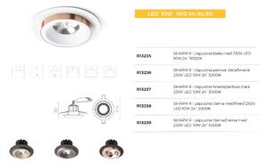 Rendl SHARM R I | Zápustné okrúhle LED svietidlo Farba: biela/meď