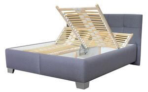 Čalúnená posteľ Mary XXL 180x200, sivá, vrátane matraca