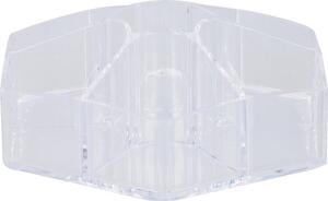 Organizér na kozmetiku DELUXA ø 23 cm, transparentný