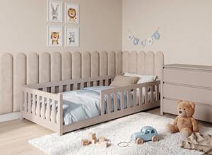 MAXMAX Detská Montessori posteľ z masívu borovice BETTY - 200x90 cm - KAŠMÍROVÁ