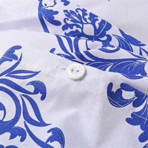 Obliečky bavlnené Atény modré EMI: Francúzsky set1 200x220 + 2x (70x90)