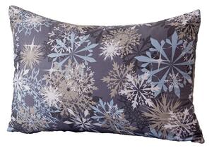 Obliečka na vankúš z mikrovlákna SNOWFLAKE 50x70 cm, modrosivý