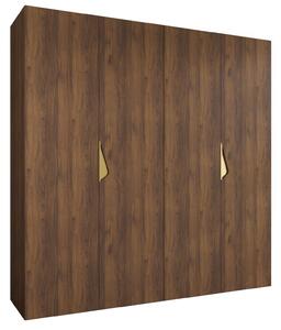 Šatníková skriňa Sandi 1 200x202x52 - orech / zlatá
