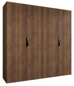 Šatníková skriňa Sandi 1 200x202x52 - orech / čierna