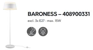 Trio BARONESS | Moderné stojacie svietidlo E27 Farba: Biela