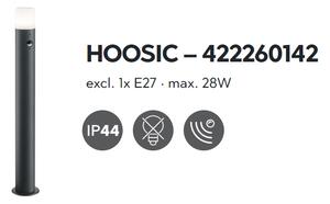 Trio HOOSIC| Stojace stĺpové svietidlo so senzorom pohybu