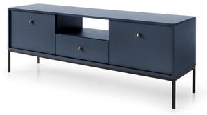 TV stolík Pernilla (2x dvere, zásuvka, modrá)