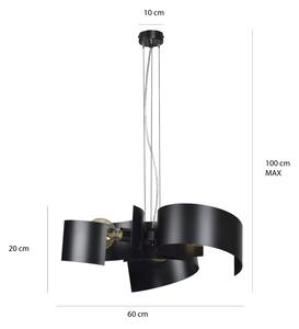 Emibig EOS 3 | dizajnová závesná lampa Farba: Čierna