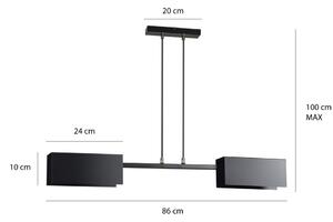 Emibig TOLOS 2 | dizajnová závesná lampa Farba: Čierna