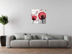 Obraz na plátne Krásne červené púpavy Rozmery: 30 x 20 cm