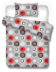 Emozzione Obliečky na dvojposteľ VILNUS RED | 1ks 240x210 2ks 70x90 cm