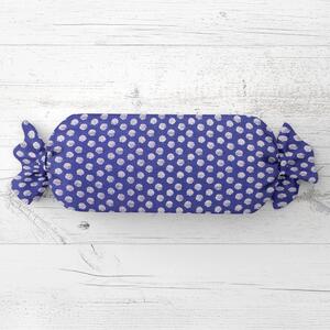 Biante Vankúš valec bonbon Sandra SA-214 Biele bodky na modrom 15x40 cm