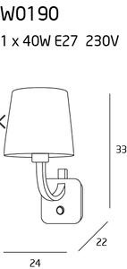 Maxlight DENVER | luxusná nástenná lampa