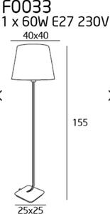 Maxlight DENVER | luxusná stojaca lampa Farba: Biela