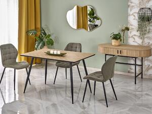 Jedálenský stôl Bertrand (prírodná + čierna) (pre 4 osoby). Vlastná spoľahlivá doprava až k Vám domov. 1092369