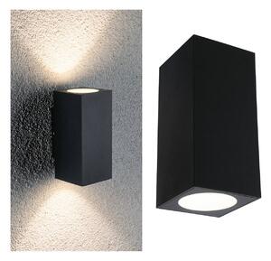 Paulmann Flame vonkajšie svetlo 2p 12,8cm antracit, Čierna, Hliník, Moderný, Nástenné svietidlo