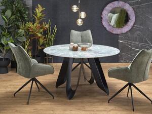 Jedálenský stôl Giacomo (zelený mramor + čierna) (pre 4 osoby). Vlastná spoľahlivá doprava až k Vám domov. 1092394
