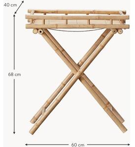 Skladací záhradný pomocný stolík z bambusu Mandisa