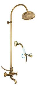 Vaňová batéria RAV Slezák MORAVA so sprchovacím setom 150 mm stará mosadz MK159.5/3SM