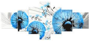Gario 7 dielny obraz na plátne Krásne modré púpavy Veľkosť: 210 x 150 cm