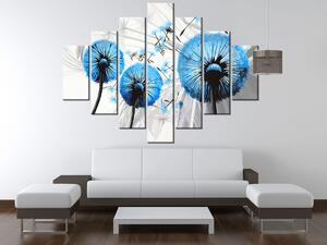 Gario 7 dielny obraz na plátne Krásne modré púpavy Veľkosť: 210 x 150 cm