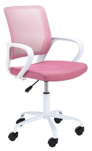 Otočná stolička FD-6, biela/ružová