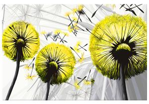 Gario Obraz na plátne Krásne žlté púpavy Veľkosť: 100 x 40 cm