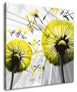 Gario Obraz na plátne Krásne žlté púpavy Veľkosť: 100 x 40 cm