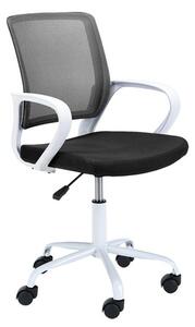 Otočná stolička FD-6, biela/čierna