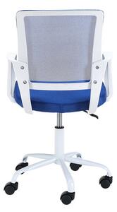 Otočná stolička FD-6, biela/modrá