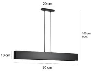 Emibig GENTOR 4 | Minimalistická stropná lampa Farba: Čierna
