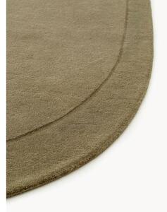 Ručne tkaný vlnený koberec v organickom tvare Shape