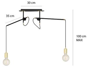 Emibig ARTEMIS 2 | dizajnová stropná lampa Farba: Čierna