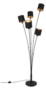 Stojaca lampa Reality Tommy čierna R46335979