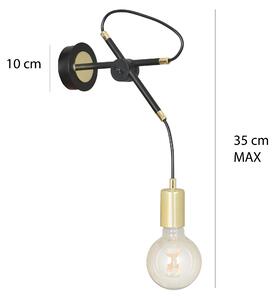 Emibig ARTEMIS K1 | dizajnová nástenná lampa Farba: Čierna