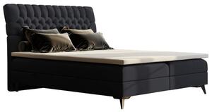 Čalúnená posteľ Tegan 160x200, sivá, vr. matraca a topperu