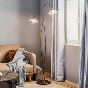 Stojaca lampa Rosina dve keramické tienidlá