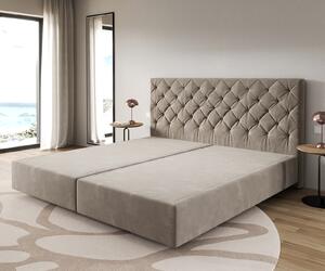 DELIFE Boxspring posteľ Dream-Great mikrovlákno béžová 200×200 cm