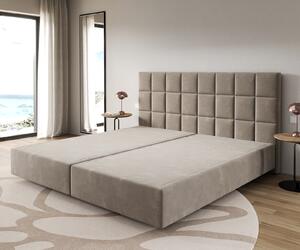 DELIFE Boxspring posteľ Dream-Fine mikrovlákno béžová 200x200 cm