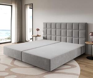 DELIFE Boxspring posteľ Dream-Fine mikrovlákno sivá 200x200 cm