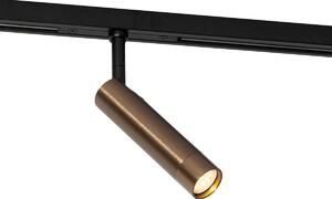 Moderné bodové svetlo tmavá bronz pre 1-fázový koľajnicový systém - Slimline Uzzy