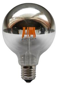Diolamp LED GLOBE G95 6W Filament strieborný vrchlík