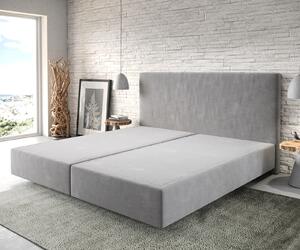 DELIFE Boxspring posteľ Dream-Well mikrovlákno sivá 200x200 cm