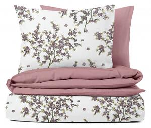Ervi bavlnené obliečky DUO - kvitnúce strom - 12885-2/ružové