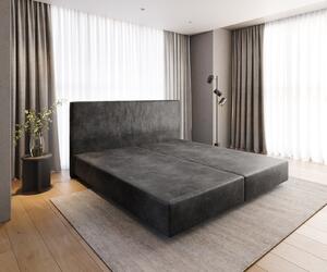DELIFE Boxspring posteľ Dream-Well mikrovlákno antracitová vintage 200×200 cm